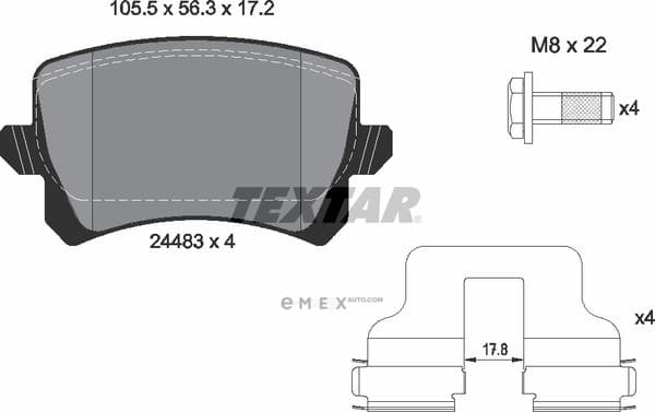 OEM PAD KIT, DISC BRAKE 2448301