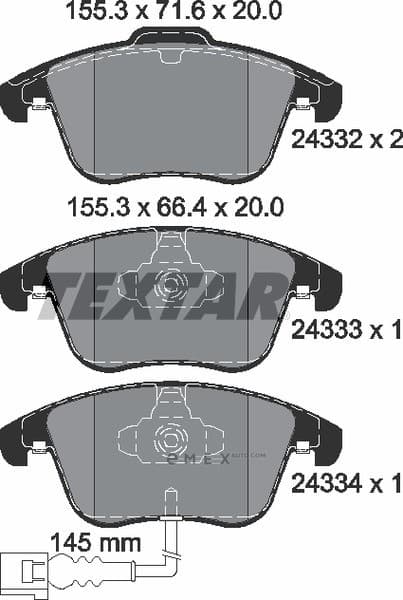 OEM PAD KIT, DISC BRAKE 2433301