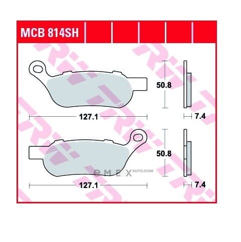 OEM PAD KIT, DISC BRAKE MCB814SH