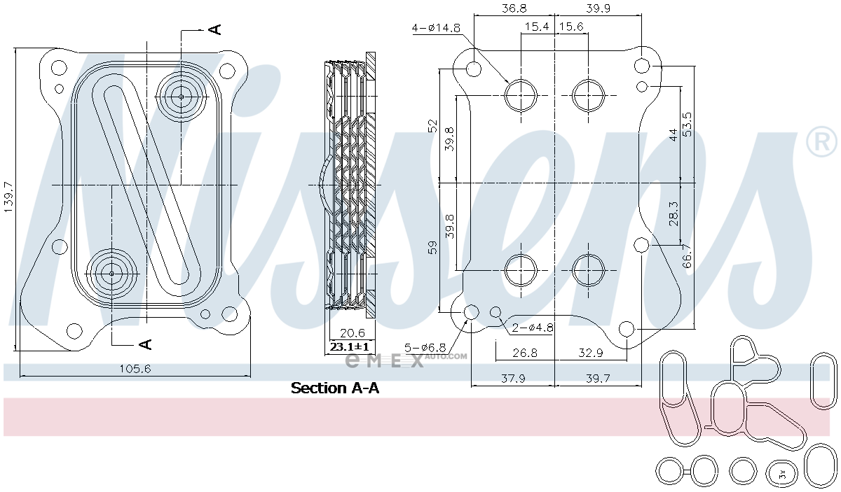 OEM OIL COOLER ASSY 90700