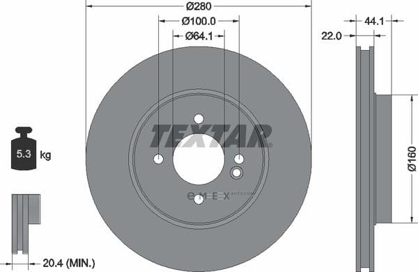 OEM BRAKE DISC-FRT/MINI /R56 92157903