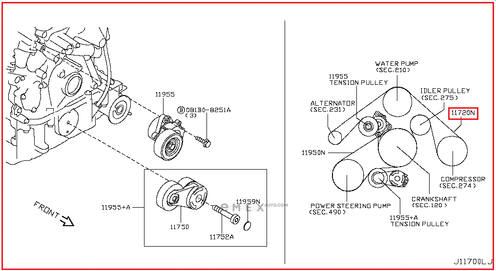 OEM BELT, V 117201CA1C