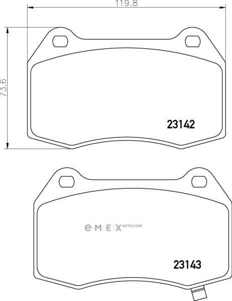 OEM PAD KIT, DISC BRAKE NP2033