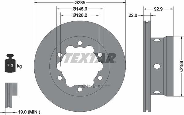 OEM BRAKE DISC REAR DB SPRINTER + VW LT 92089800