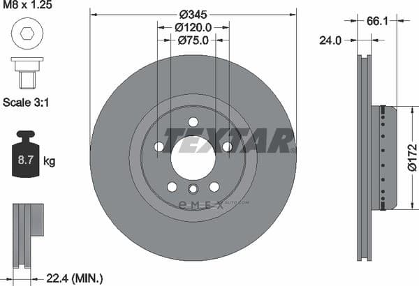 OEM BRAKE DISC-RR/BMW-1(E87, F20) 92265125