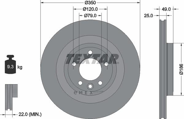 OEM BRAKE DISC RR-RR IV(L405) 92278403