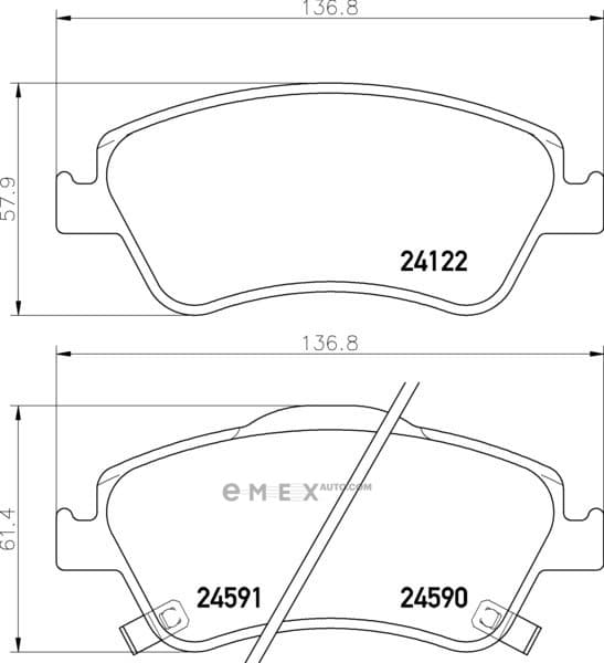 OEM PAD KIT, DISC BRAKE NP1115