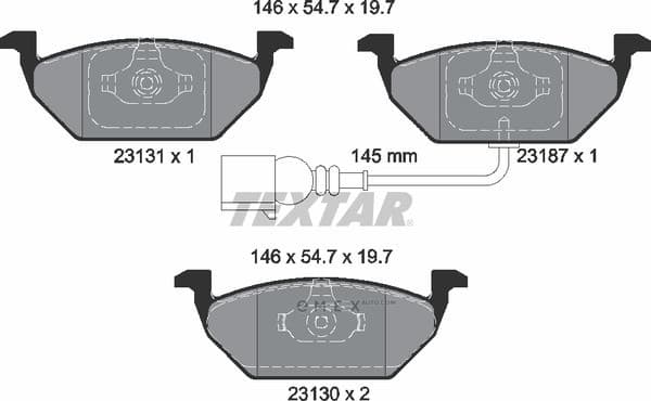 OEM PAD KIT, DISC BRAKE 2313101