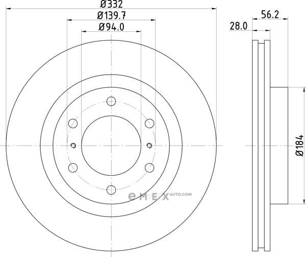 OEM BRAKE DISC ROTOR ND3040