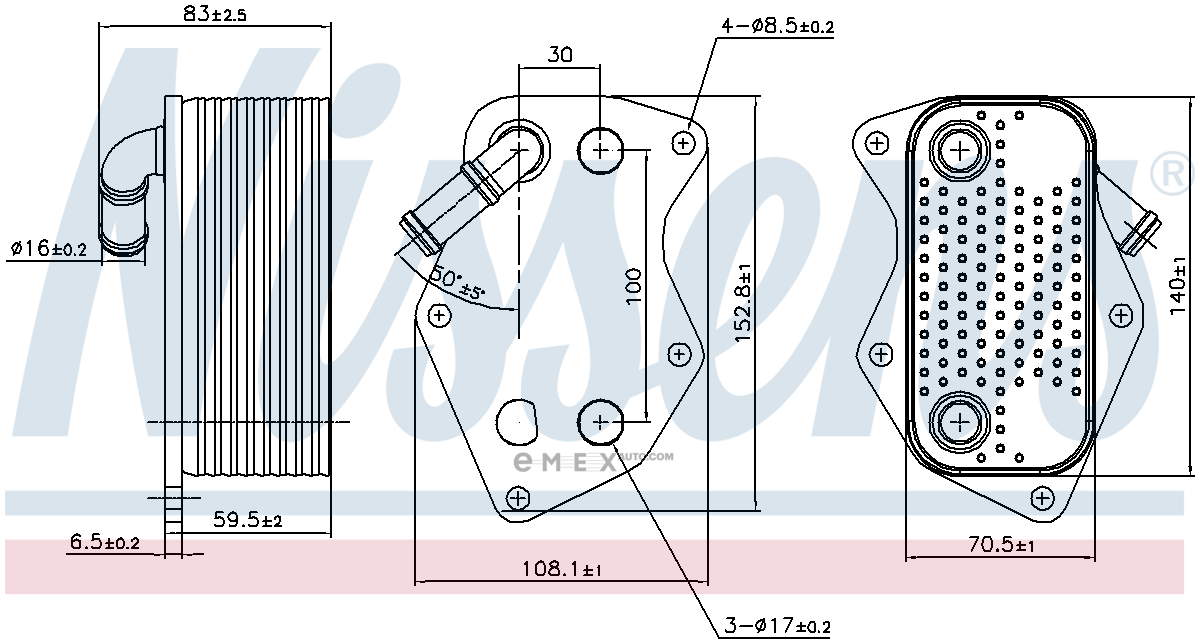 OEM OIL COOLER ASSY 90809