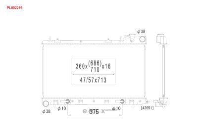 OEM RADIATOR ASSY, A/C PL092216