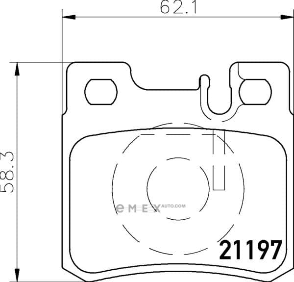 OEM BRAKE PAD SET REAR DB W202-6CYL,300-24V,W210 MDB1565