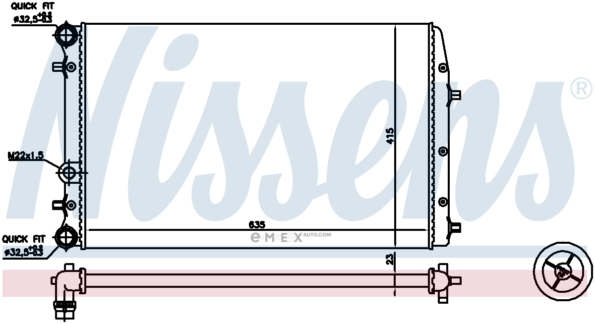 OEM RADIATOR ASSY, A/C 652711