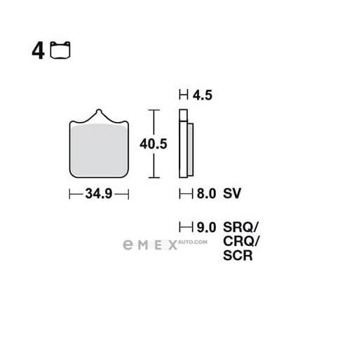 OEM PAD KIT, DISC BRAKE MCB829SV