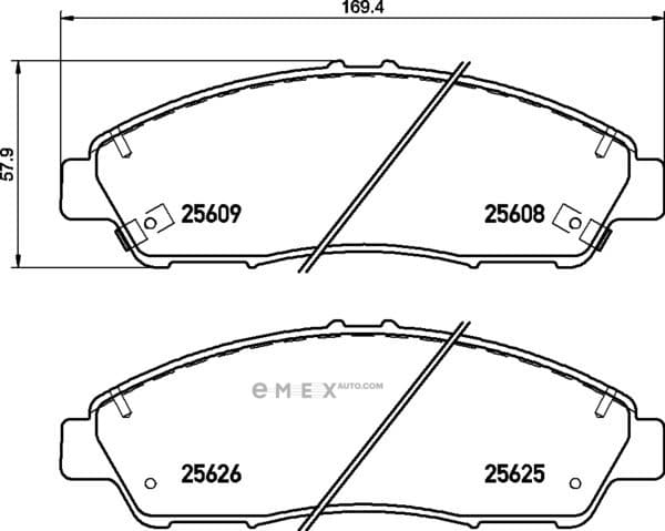 OEM PAD KIT, DISC BRAKE NP8034