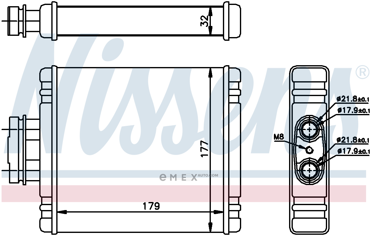 OEM RADIATOR ASSY, HEATER 73654