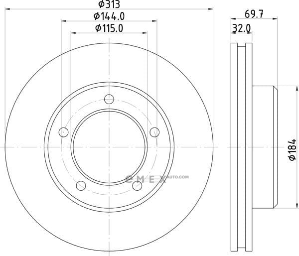 OEM BRAKE ROTOR ND1047