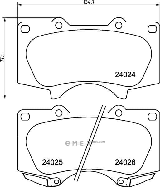 OEM PAD KIT, DISC BRAKE NP1012