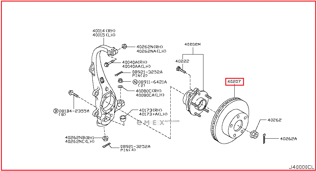 OEM BRAKE DISC FRT 40206CA010 40206EG000