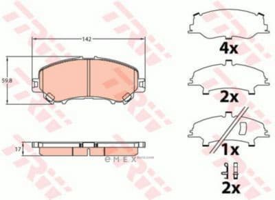 OEM PAD KIT, DISC BRAKE GDB3648