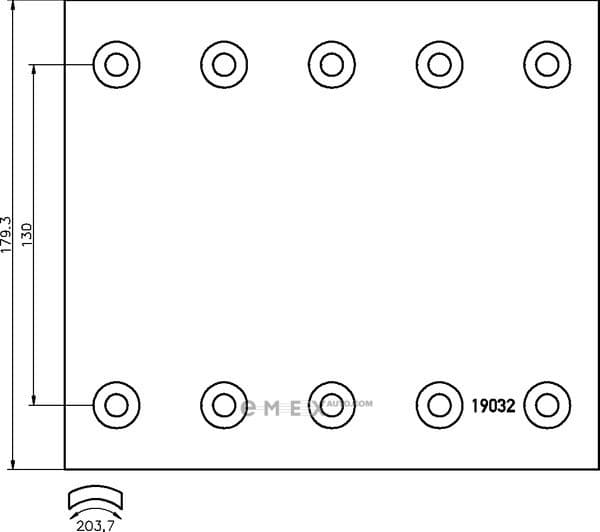 OEM BRAKE LINING SET 1903230