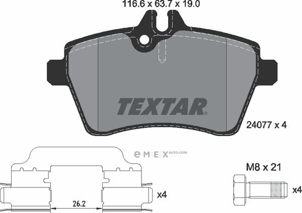 OEM BRAKE PAD FRT-A(W169) 2407702