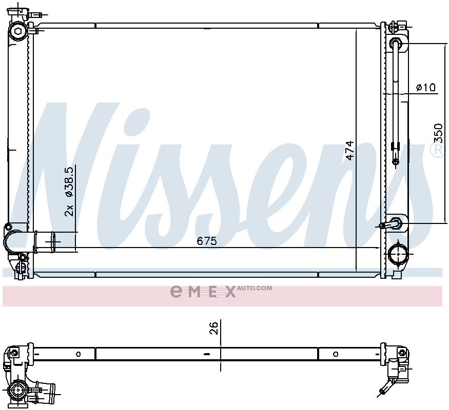 OEM RADIATOR ASSY, A/C 646887