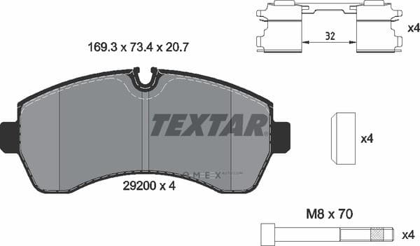 OEM PAD KIT, DISC BRAKE 2920002