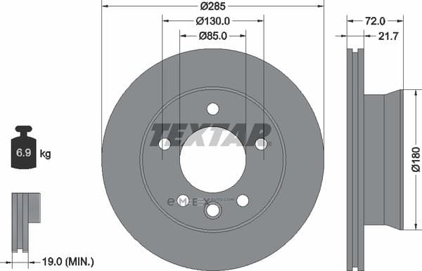 OEM BRAKE DISC FRT VENT DB SPRINTER W 903 93127800