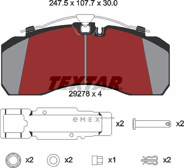 OEM DISC BRAKE PADS FOR CV 2927801