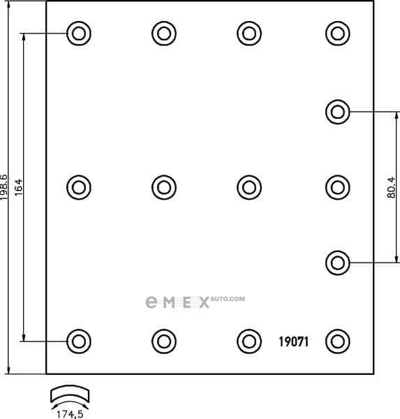 OEM BRAKE LINING SET 1907102