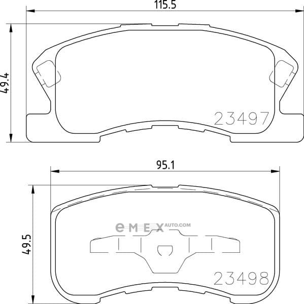 OEM PAD KIT, DISC BRAKE NP1034