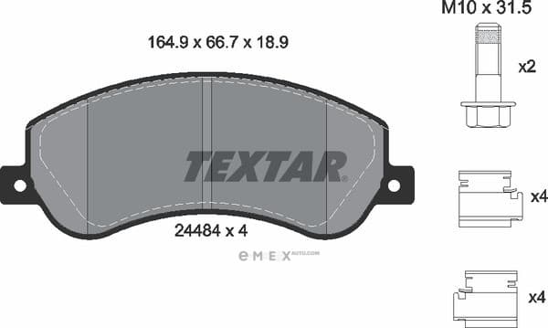 OEM PAD KIT, DISC BRAKE 2448404