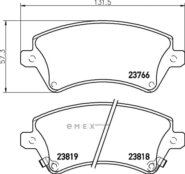 OEM PAD KIT, DISC BRAKE NP1049