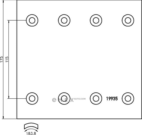 OEM BRAKE LININGS COMMERCIAL VEHICLES 1993502