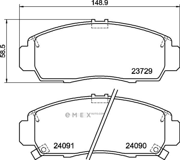 OEM PAD KIT, DISC BRAKE NP8010