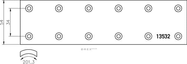 OEM SHOE KIT, DRUM BRAKE 1302001