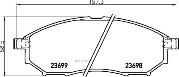 OEM PAD KIT, DISC BRAKE NP2059