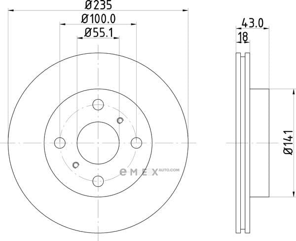 OEM BRAKE ROTOR ND1041K