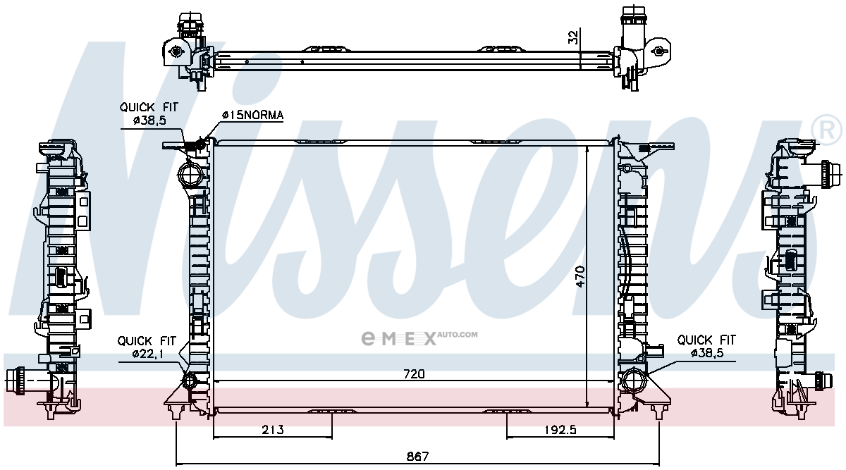 OEM RADIATOR ASSY, A/C 60317