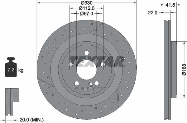 OEM BRAKE DISC,VENTED REAR-GLA45AM 92290605