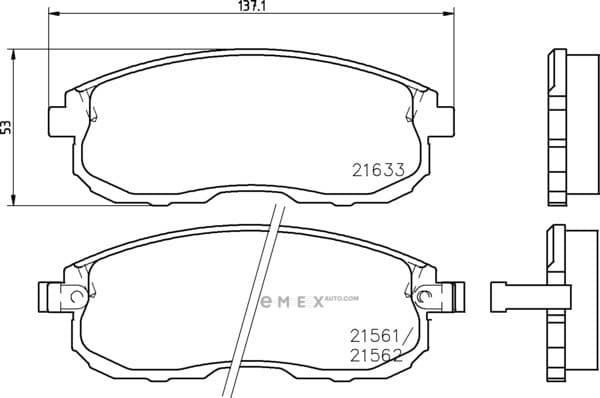 OEM PAD KIT, DISC BRAKE NP2002