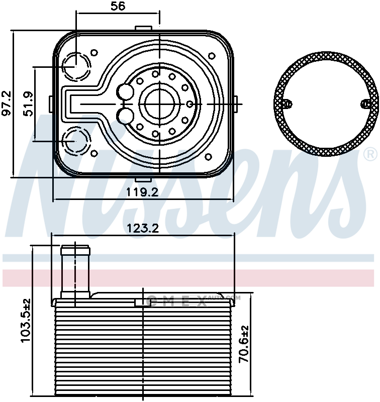 OEM OIL COOLER ASSY 90655