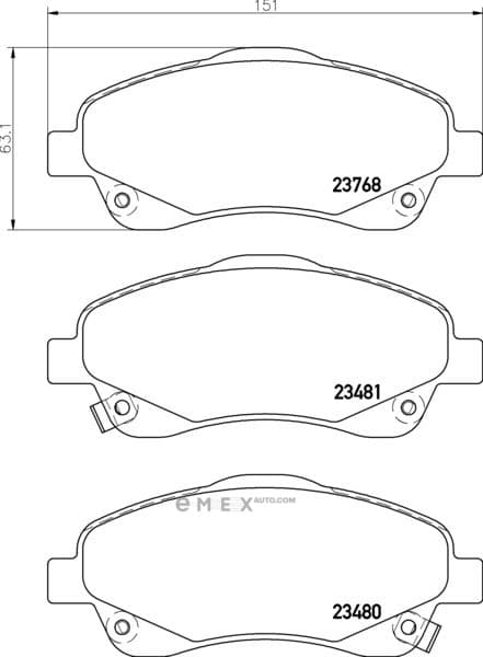 OEM PAD KIT, DISC BRAKE NP1048