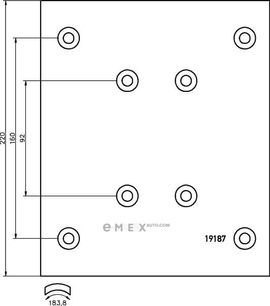 OEM RENAULT BRAKE LINING SET M KRX 1918702