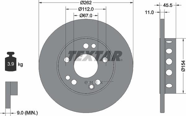 OEM BRAKE DISC FRT DB W201 92027403