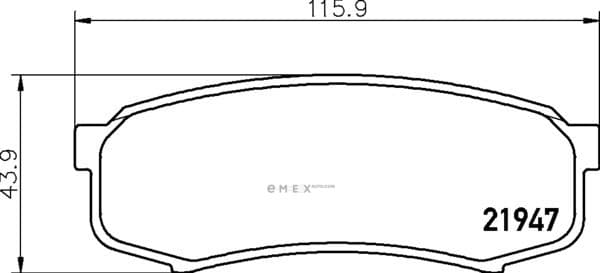 OEM PAD KIT, DISC BRAKE MDB1696