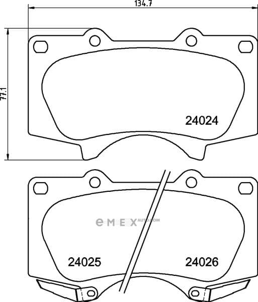 OEM PAD KIT, DISC BRAKE NP1162SC