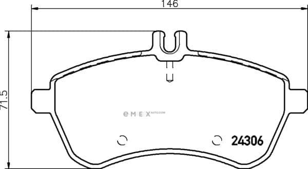 OEM FRONT BRAKE PAD MDB2830