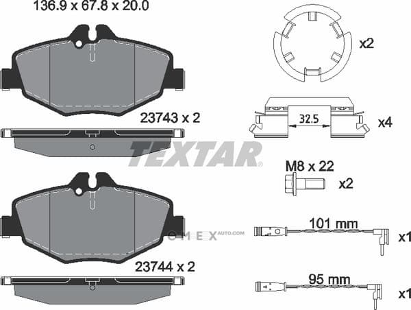 OEM PAD KIT, DISC BRAKE 2374303